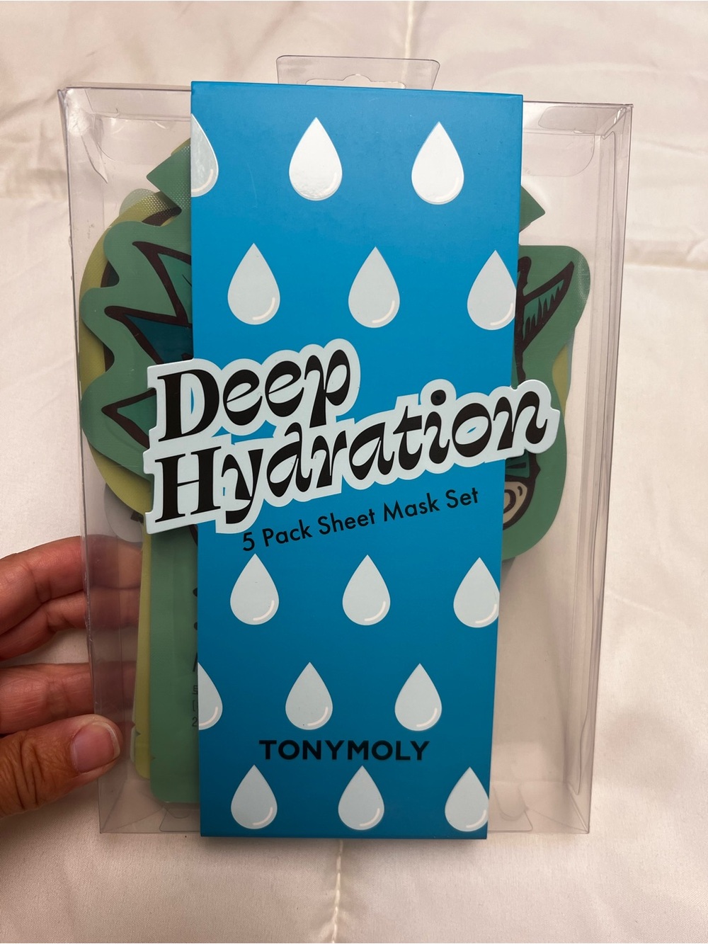 TONYMOLY Deep Hydration 5-Pack Sheet Mask Set - Blue NEW